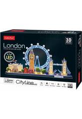 Puzzle 3D City Line Led Londres World Brands MN803191