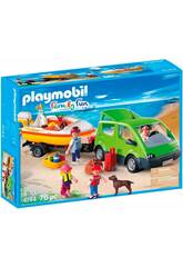 Playmobil Family Fun Familienauto mit Playmobil-Boot 4144