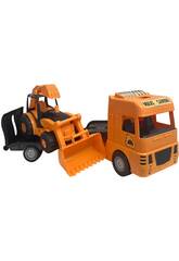 Caminho Maxi Trailer Com Plataforma e Trator Road Works de AVC 5354