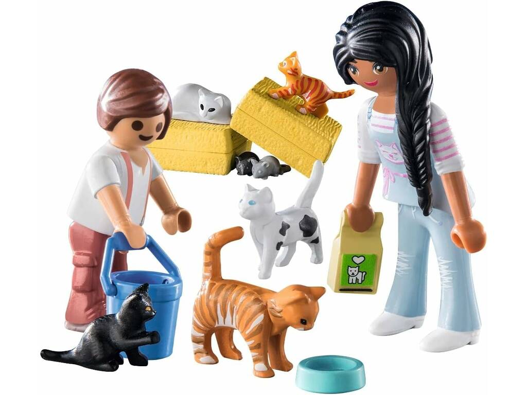 Fattoria della famiglia di gatti Playmobil 71309