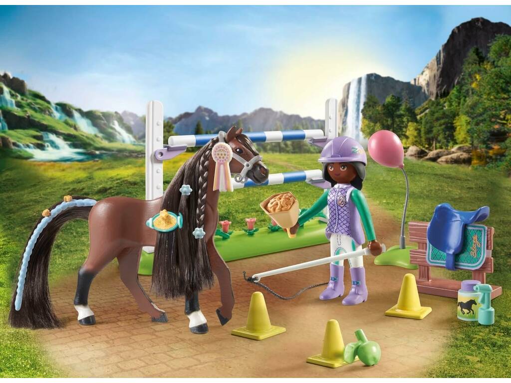 Playmobil Horses Of Waterfall Springpferd mit Zoe und Blaze 71355