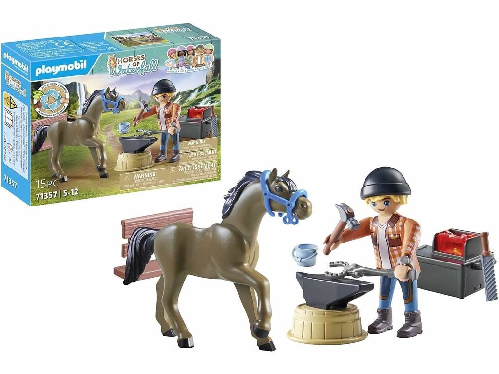 Playmobil Horses of Waterfall Fabbro Ben e Achille 71357