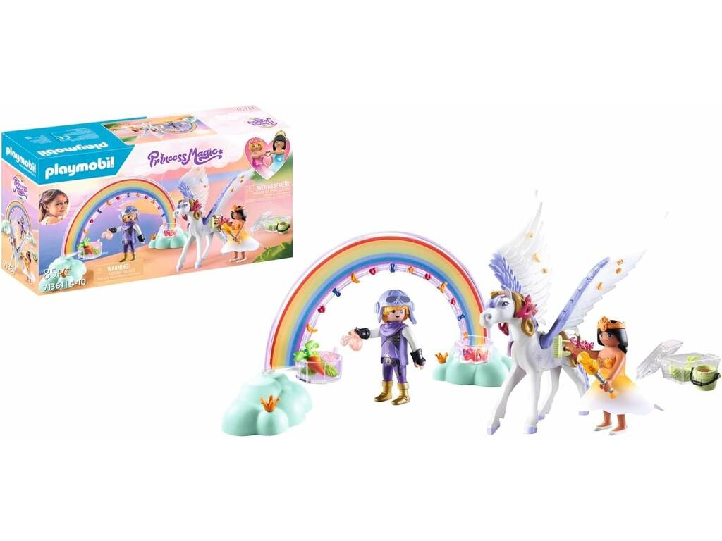Playmobil Castelo Arco-íris Pegaso com Arco-íris nas Nuvens 71361