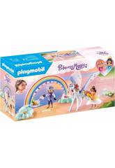 Playmobil Regenbogenschloss Pegasus mit Regenbogen in den Wolken 71361