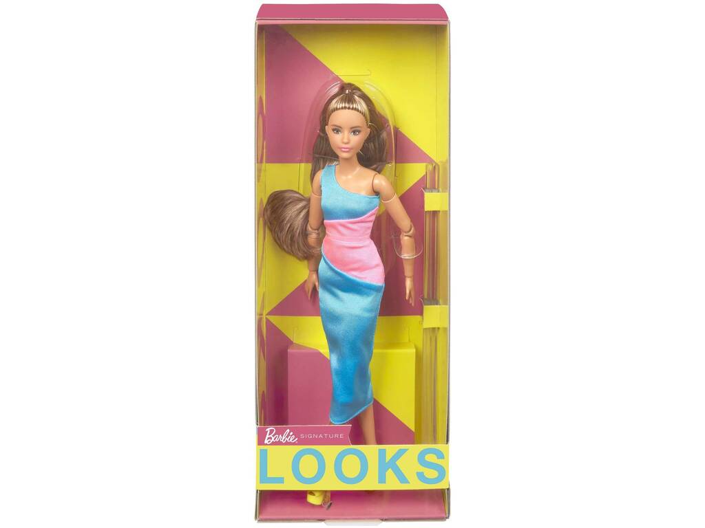 Barbie Signature Looks Bambola Barbie Vestito lungo Mattel HJW82