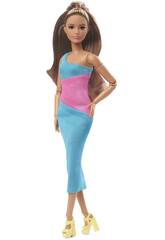 Barbie Signature Looks Barbie Puppe Langes Kleid Mattel HJW82
