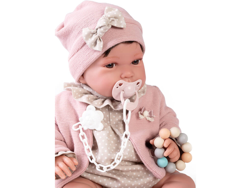 Bambola neonata Pipa passeggiata con massaggiagengive 42 cm. Peso reale Antonio Juan 33354