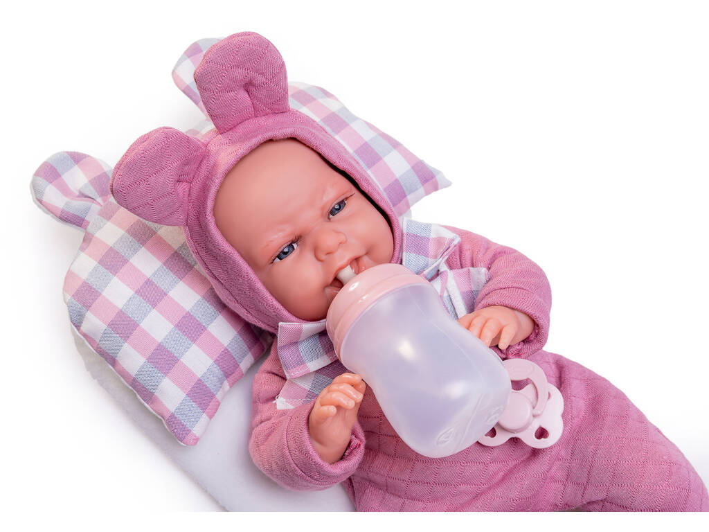 Bambola Baby Carla con orecchiette e cuscino di Antonio Juan 70355 34 cm.