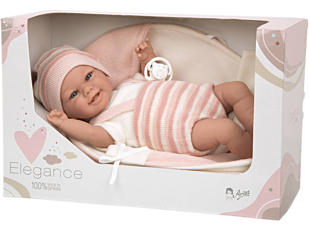 Doll Elegance Babyto Pink 35 cm. Avec couverture Arias 60750