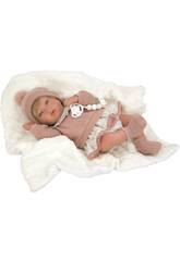 Mueca Reborn 40 cm. Abril Rosa con Manta Arias 98144