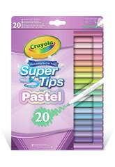 20 pennarelli Super Punta lavabili Colori pastelli di Crayola 58-7517