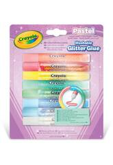 8 colle glitter lavabili in colori pastello di Crayola 3524