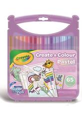 Astuccio per matite lavabili colori pastello super punta 65 pezzi Crayola 25-5239