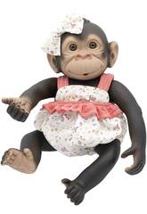 Reborn Baby Monkey avec grenouillre orange 35 cm. Jouets Rosa 5001