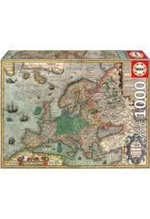 Puzzle 1000 Carte de l'Europe par Educa 19624