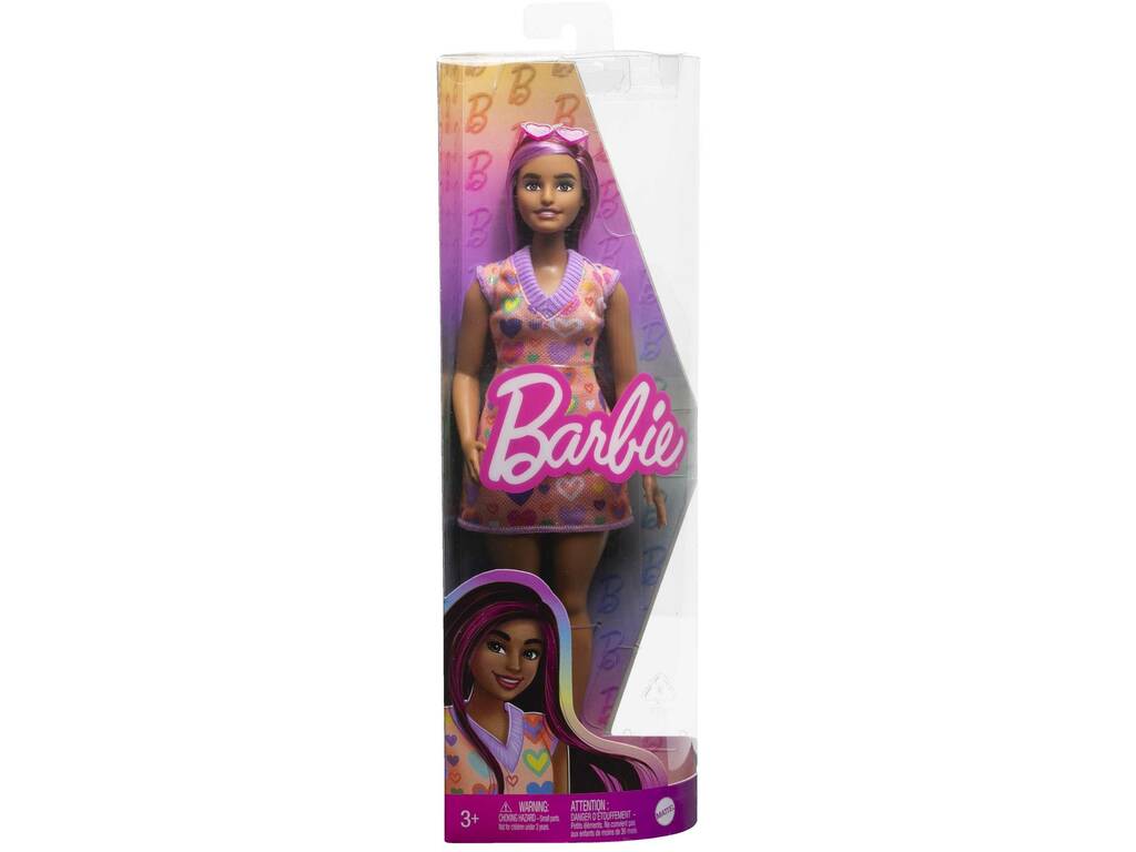 Barbie Fashionista Vestido Corazones Mattel HJT04