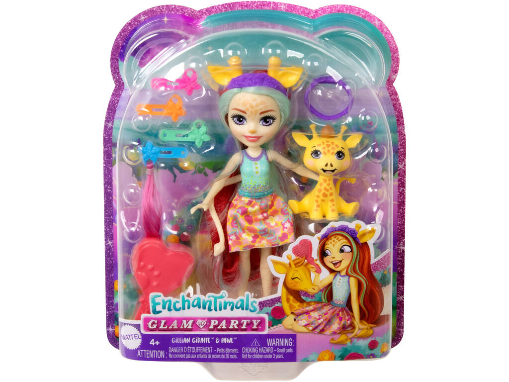 Enchantimals Bambola Glam Party Giraffa di Mattel