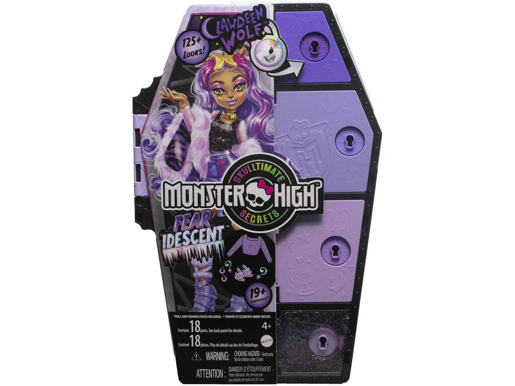 Monster High Skulltimate Secrets Fear Idescent Puppe Clawdeen Wolf Mattel HNF74