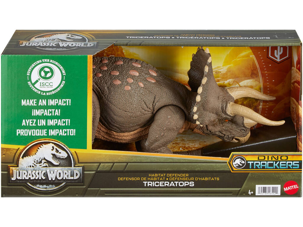 Jurassic World Figur Triceratops Habitat Defender Mattel HPP88