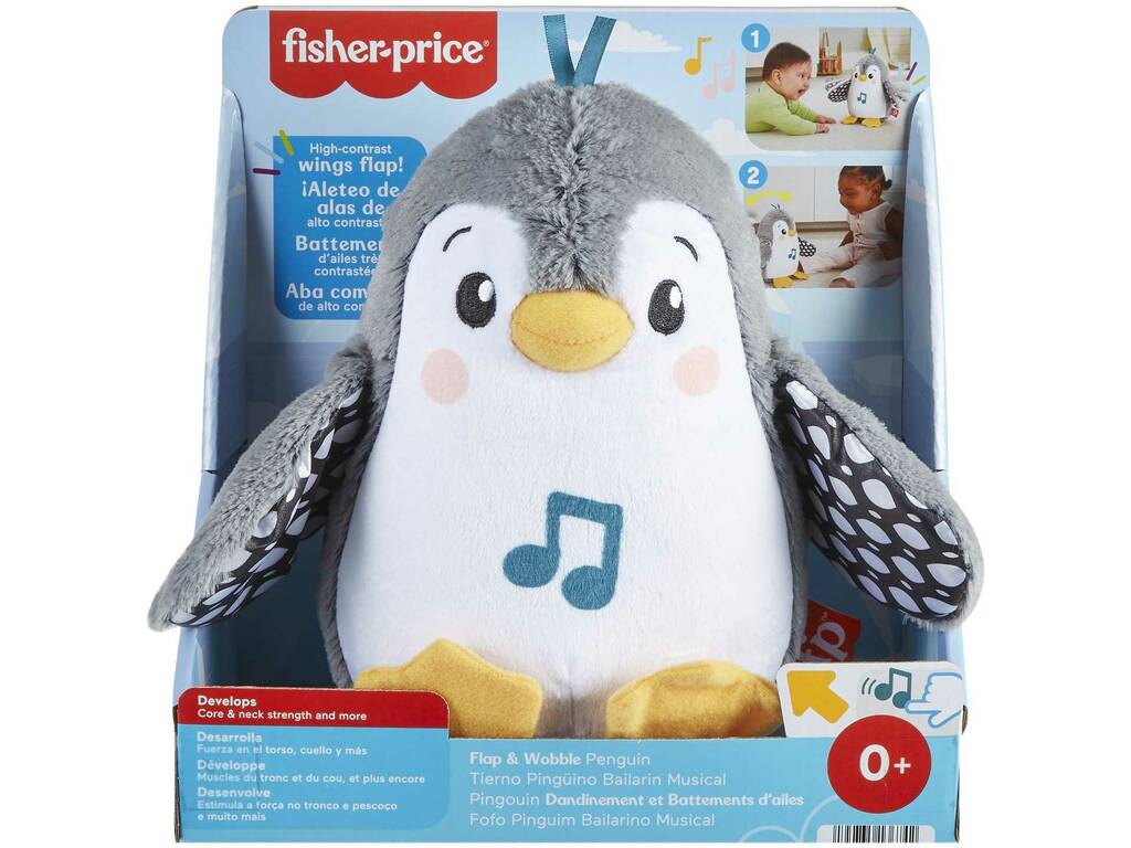 Fisher Price Boneco Pinguim Abanar e Balançar Mattel HNC10