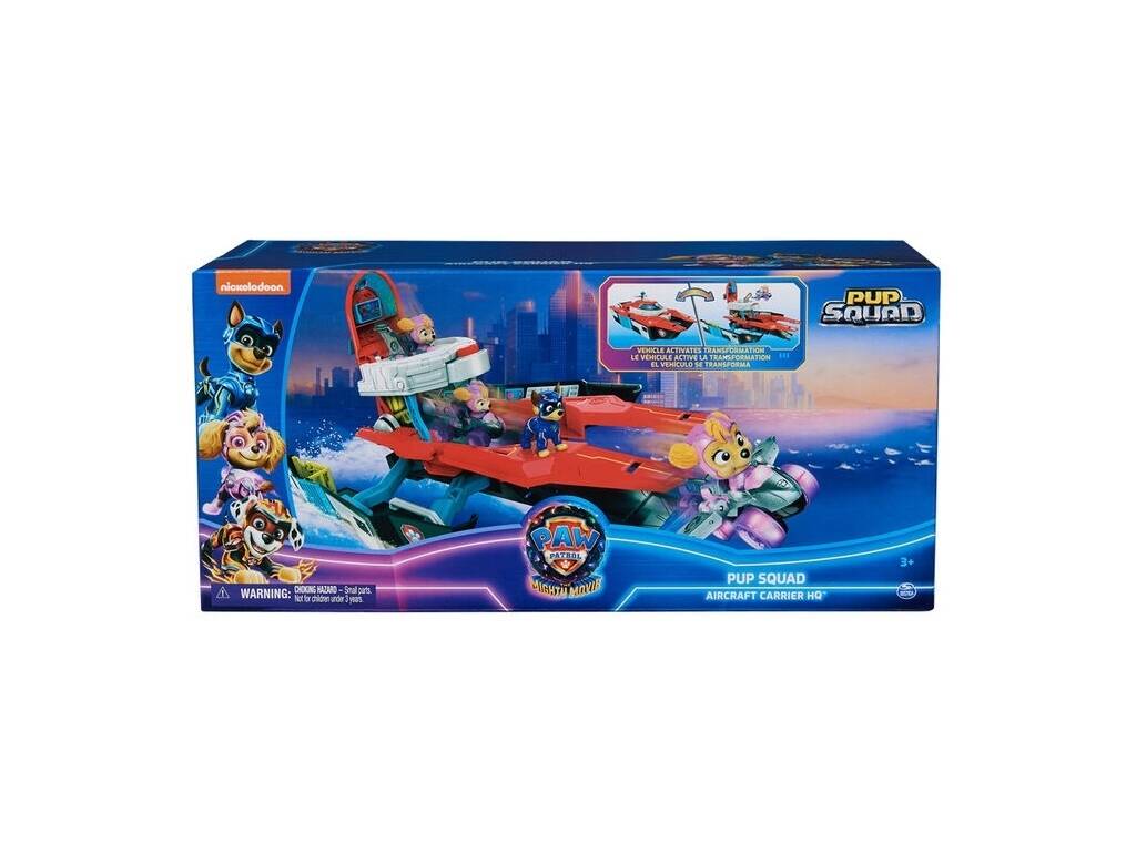 Patrulha Pata The Mighty Movie Pup Squad Aircraft Carrier HQ Spin Master 6068152