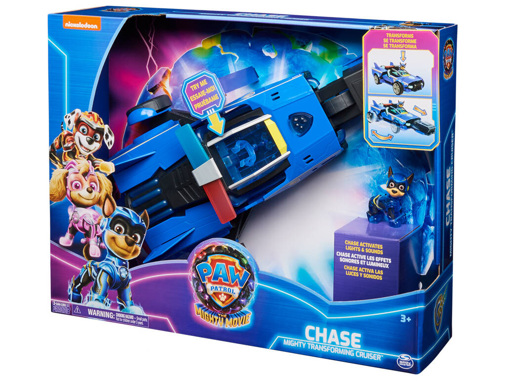 Paw Patrol Mighty Movie Veicolo Deluxe Chase di Spin Master 6067497