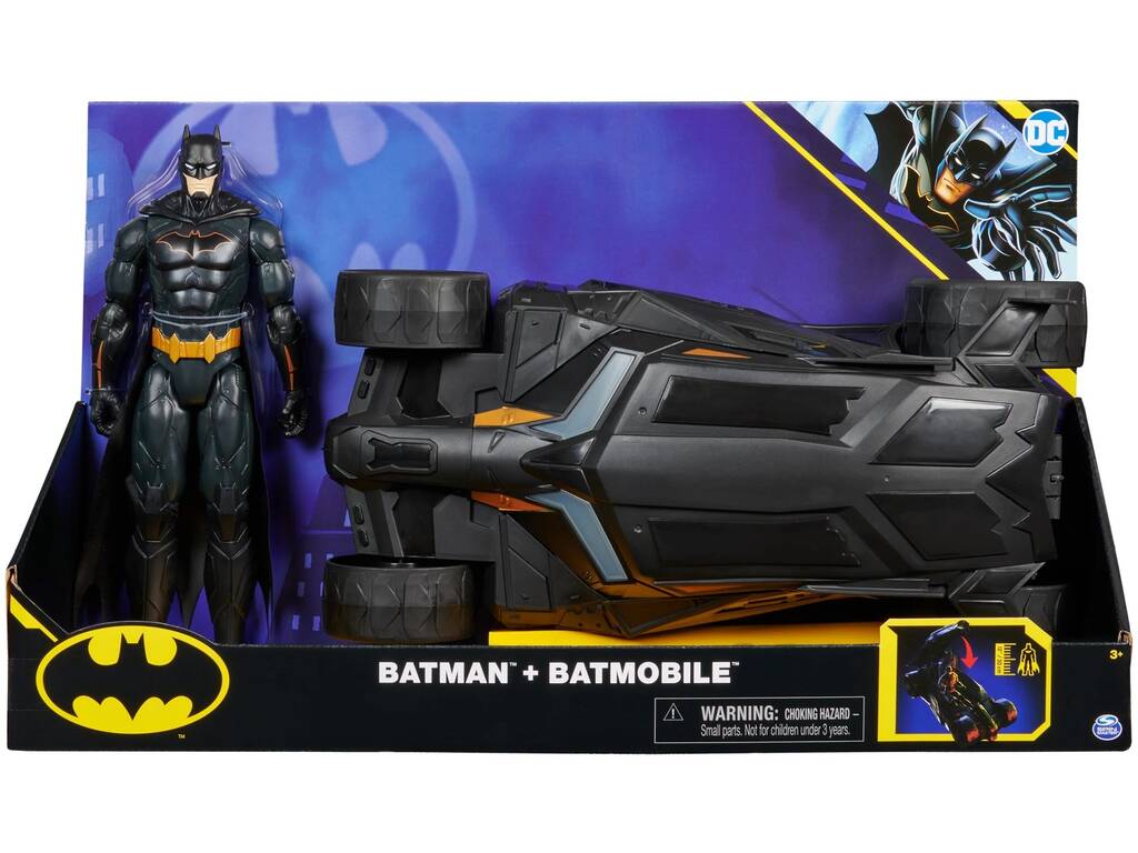 Batman Batmobil und Figur 30 cm. Spin Master 6064628