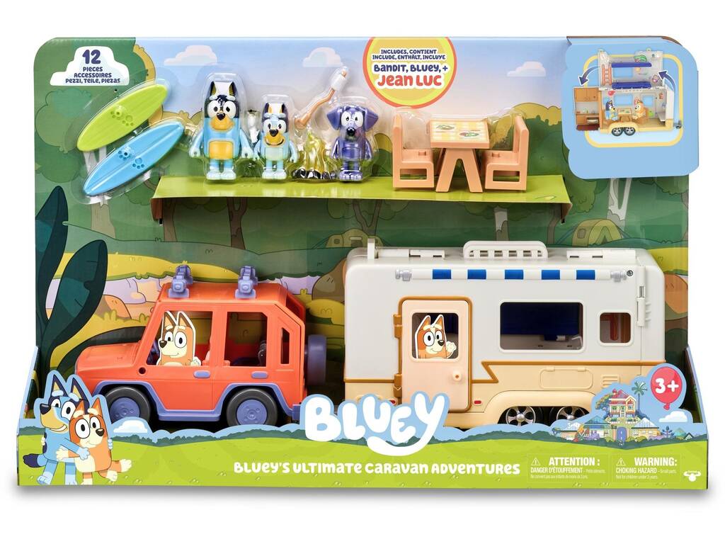 Bluey Set Family Cruiser + Campervan Famosa BLY53000