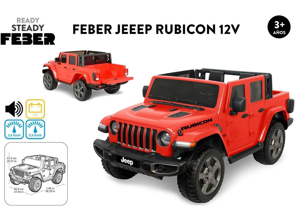 Feber Veicolo Jeep Rubicon 12v. Famosa FEN13000