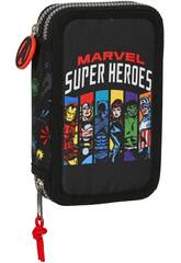 Avengers Super Heroes Double Pencil Case 28 Pieces Safta 412379854