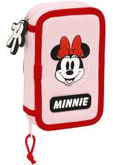 Plumier Doble Minnie Mouse Me Time 28 Piezas Safta 412312854