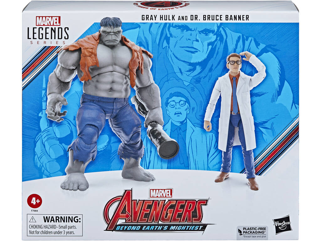 Marvel Legends Series Pack Hulk Gris y Dr. Bruce Banner Hasbro F7084