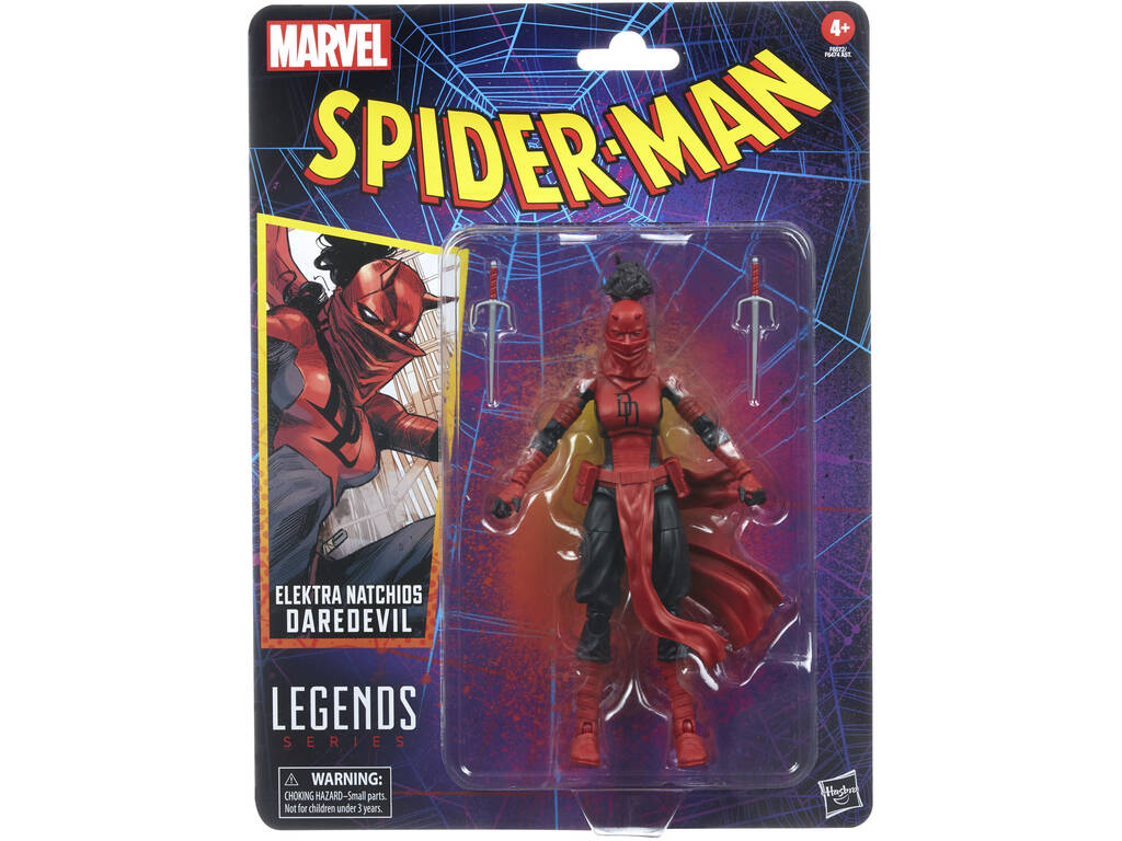 Marvel Legends Series Spiderman Figura Daredevil Elektra Natchios Hasbro F6572