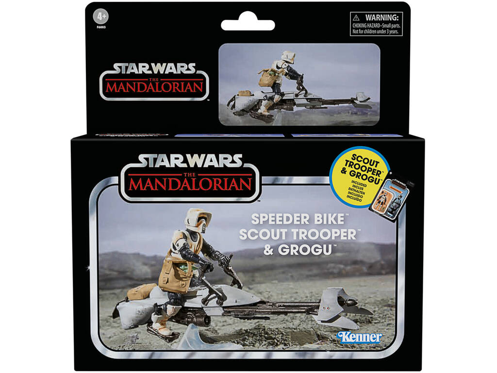 Star Wars The Black Series Pack Speeder Bike Scout Trooper y Grogu Hasbro F6883
