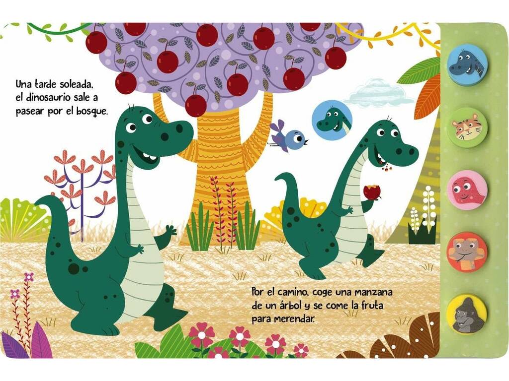 Premier livre de sons d'animaux Le dinosaure se fait des amis Susaeta S3578002