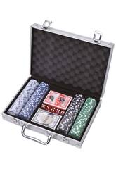 Aluminium-Aktentasche mit Pokerchips und Karten, 200 Stck