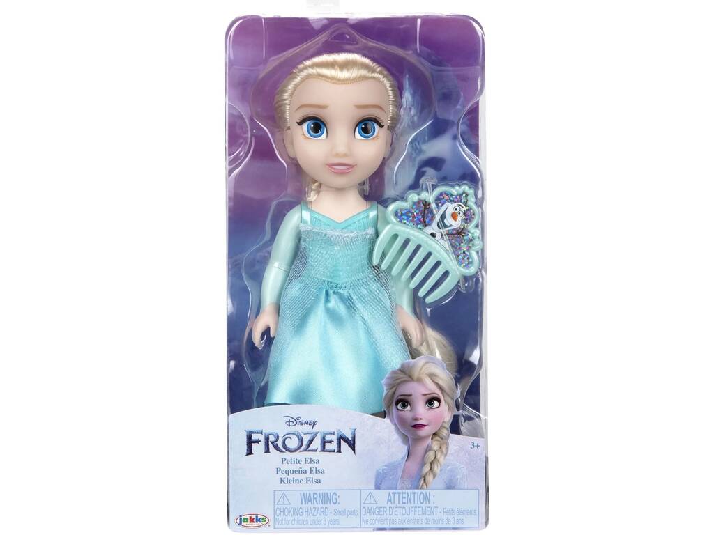 Disney Frozen Muñeca Pequeña Elsa 15 cm. con Peine Jakks 21715