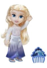 Disney Frozen Mueca Pequea Elsa 15 cm. con Peine Jakks 21715