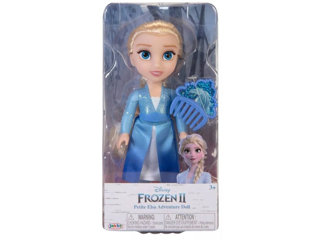 Disney Frozen Bambola Piccola Elsa 15 cm. con pettine Jakks 21182