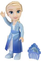 Disney Frozen Poupée Elsa 15 cm. avec peigne Jakks 21182