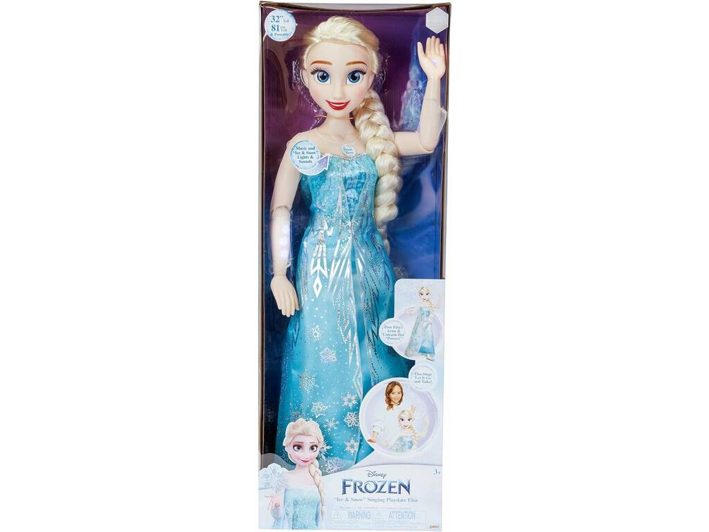 Boneca Elsa Frozen Articulada Grande 80 Cm Brinquedo em Promoção