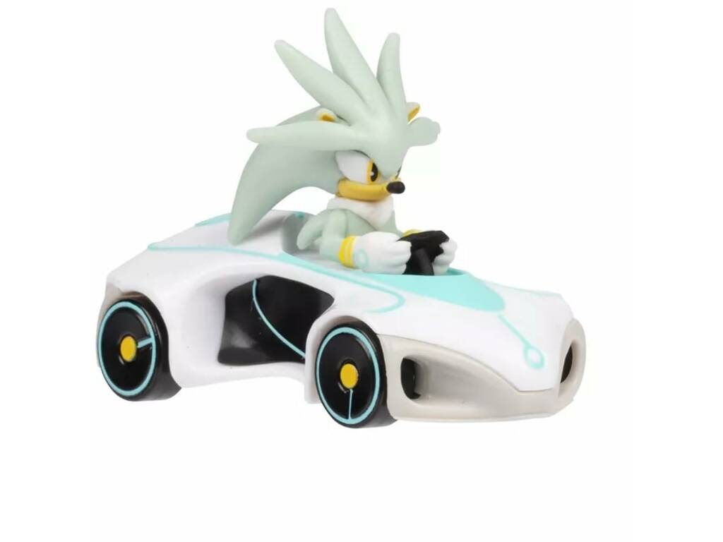 Sonic Vehicle Diecast Silver Lightron Jakks 40921