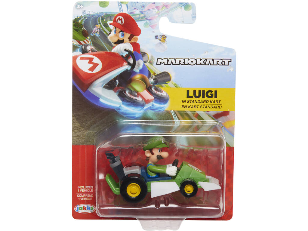 Figuras Mario Kart Super Mario Bros Car Luigi Muñeco Nintend