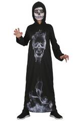 Dämonen-Tunika-Kostüm mit Kapuze, Kindergröße L
