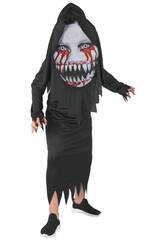 Dämonen-Tunika-Kostüm mit bedruckter Kapuze, Kindergröße L