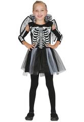 Vampir-Skelett-Kostüm für Mädchen, Größe L