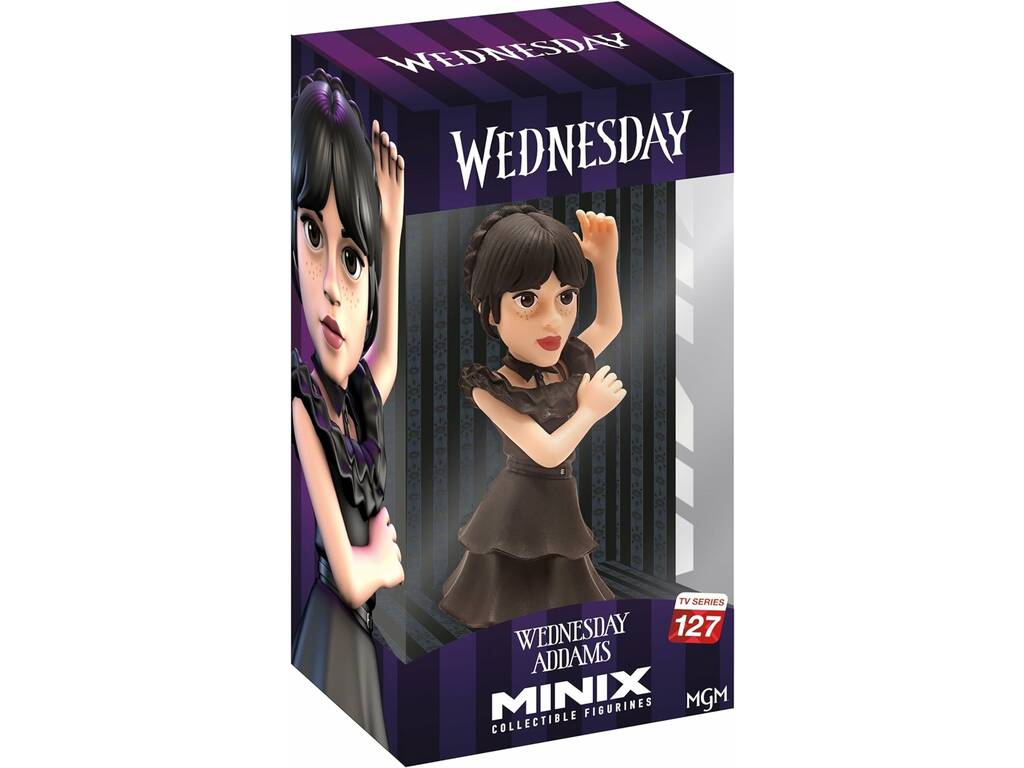 Minix Figura Wednesday Miércoles Addams con Vestido de Baile Bandai MN13487