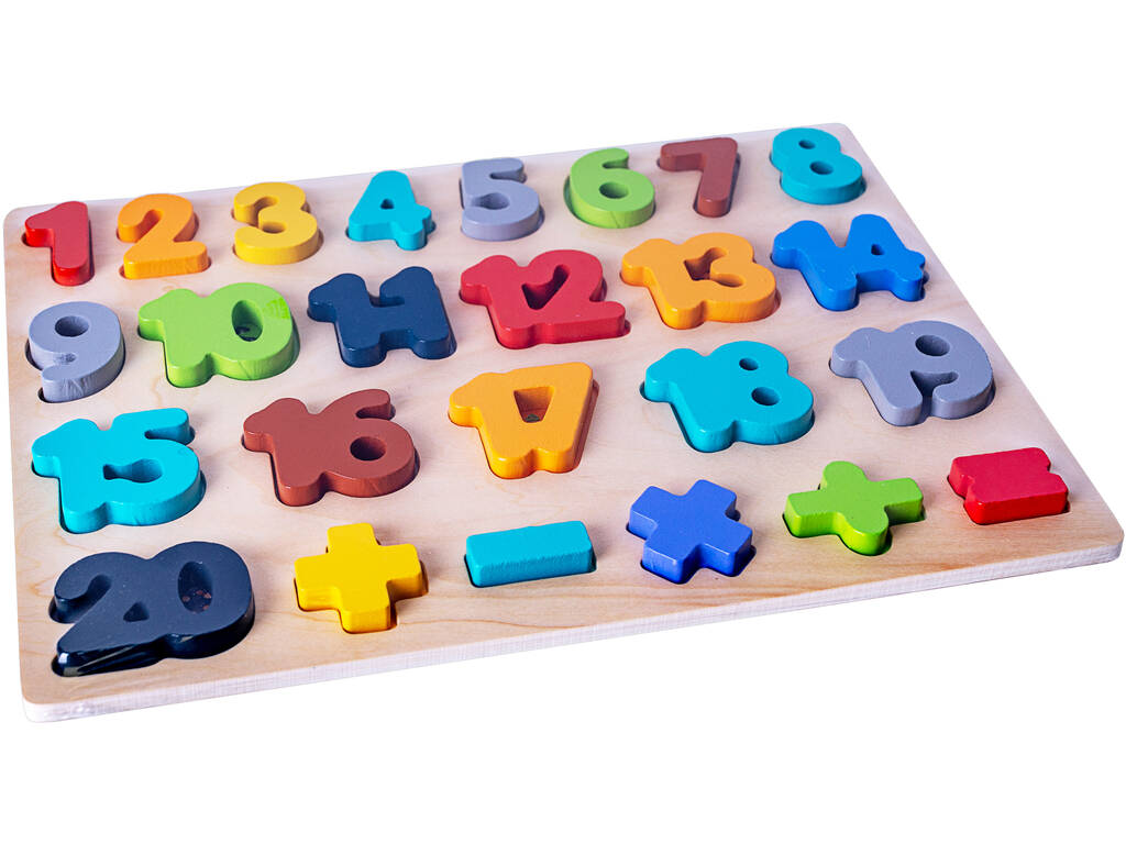 Puzzle en bois à chiffres 26 pièces