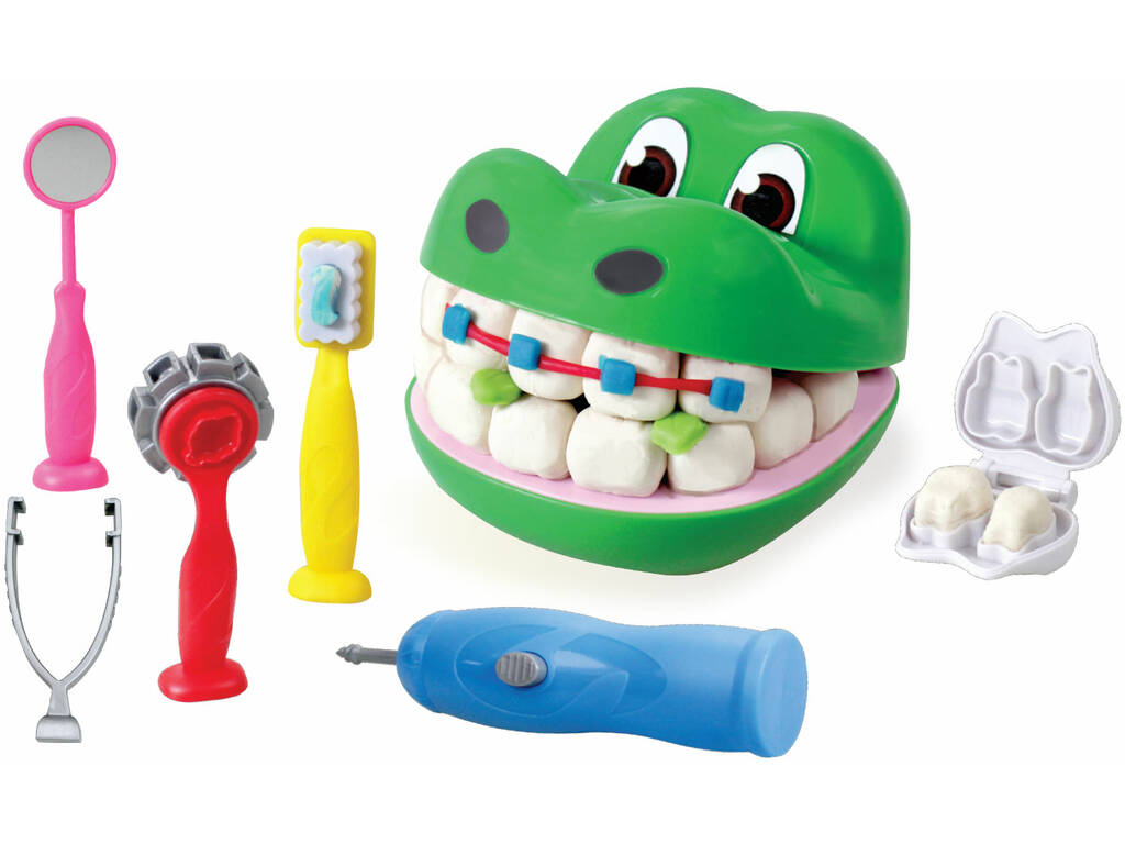 Acheter Dentiste crocodile avec 5 pots de pâte à modeler - Juguetilandia