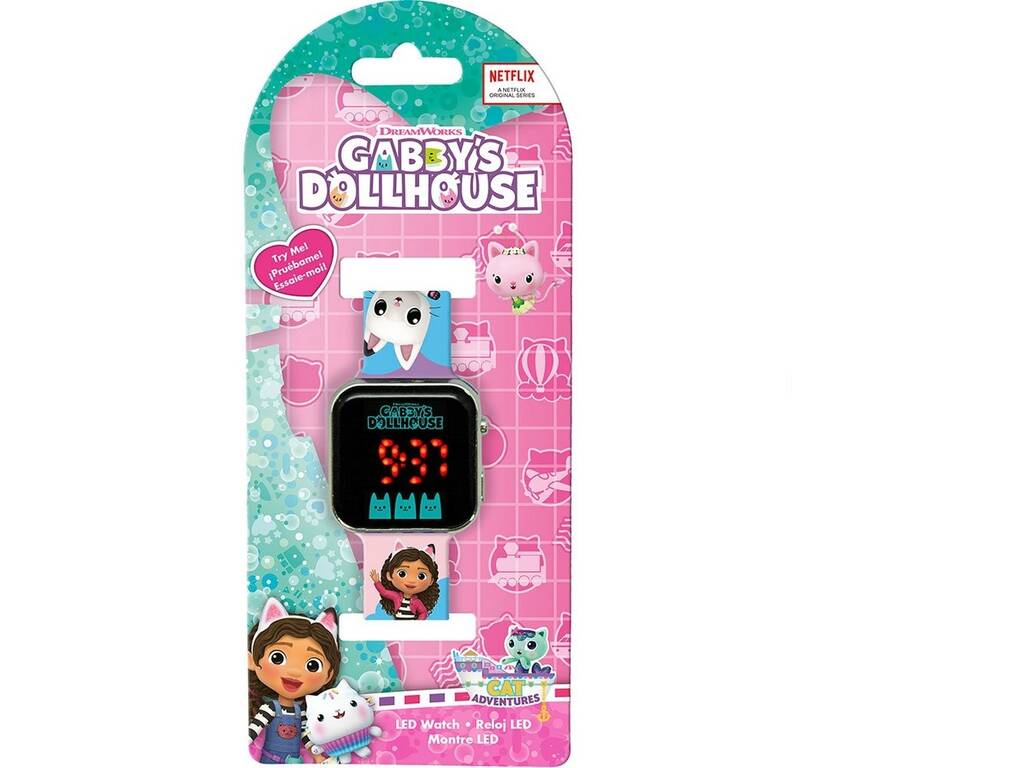 Relógio LED A Casa de Bonecas de Gabby Kids GD00019